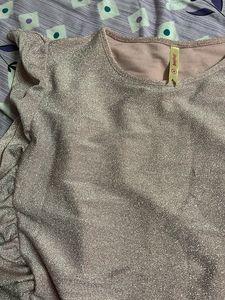 Shimmery Ruffle Top