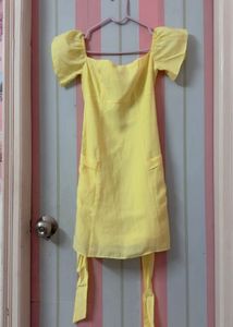 ZARA Butter Yellow Dress
