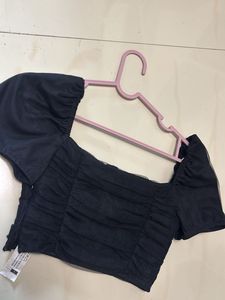 Chic Black corset Crop Top