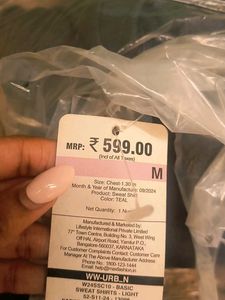 Blue Cropped Sweatshirt