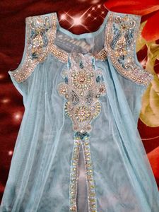 White Frock With Upper Coat