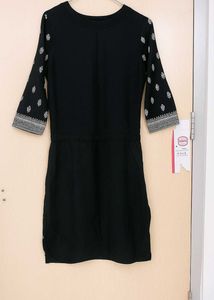 Elegant Black Printed Kurta