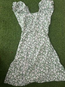 Floral Sage Green Dress