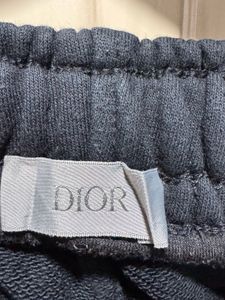 Dior Black Embroidered Front Logo Jogger