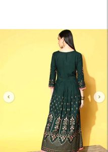 Anarkali Kurta Green