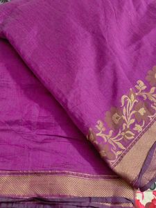 Purple Floral Saree