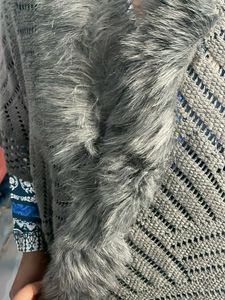 Stylish Scarf with Faux Fur