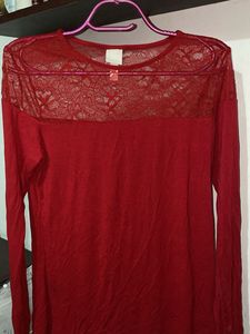 Red Lace Top