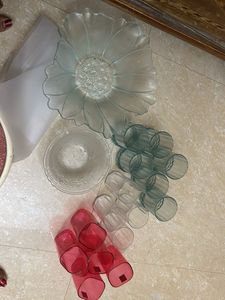 Glassware - Big Fruit Box And A Bowl