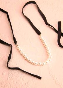 Pearl Ribbon Necklac