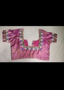 Pink Maggam Work Blouse
