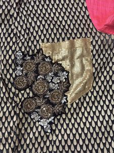 Jacket Style Blouse With Handwork Patch