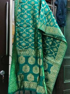 Emerald Green Brocade Dupatta
