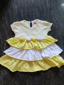 Babyhug Girls Three Layer (Frill) Frock