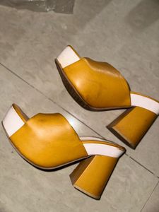 ELLE Yellow Heels Size 37
