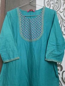 Teal Green 💚 Kurti
