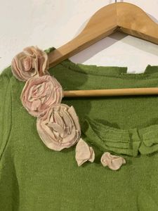 Woolen Flower Design Sweater