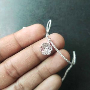 pure Silver Snack Chain+Pandent 16inch