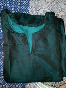 Peacock Green Colour Kurti With Astar