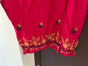 Pink Embroidered Kurti