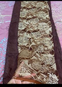 Elegant Brown Floral Saree