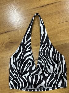 Zebra Print Halter Top