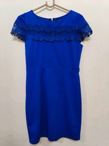 Royal Blue Lace Sheath Dress