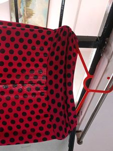 Red &amp; Black Polka Dot Wide Leg Pants