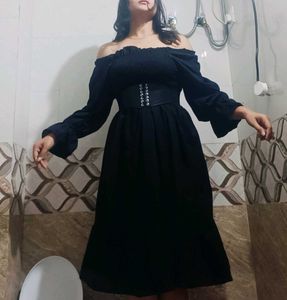 Black Off-Shoulder Dress ♠️