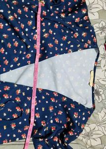 Floral Print Tie-Front Cardigan/Shrug