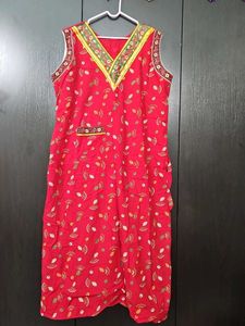 Red Printed Nighty