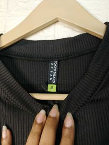 Black Ribbed Dress
