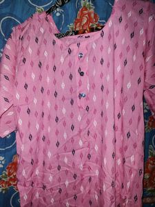 Pink Printed Night Suit