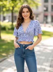 Floral Print Crop Top