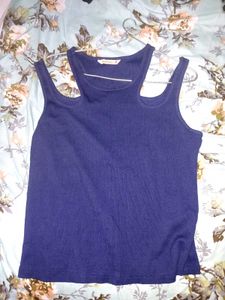 New Dressberry Cut Out Ribbed Top, M