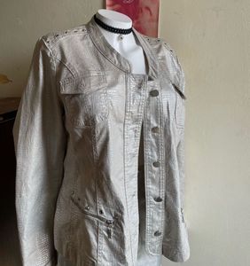 BIBA Snake Print Leather Jacket🪩