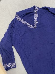 Womens blue short kurti