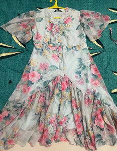 Baby Blue Floral Dress