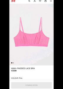 H&amp;M 💕 Pink Lace Bra