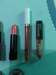 combo of nude lipsticks and blushes