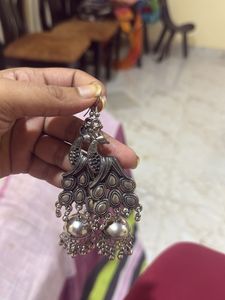 Peacock Jhumka Earrings