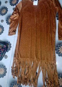 Libas Brown Fringe Dress