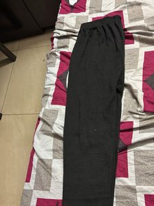 Black woolen leggings