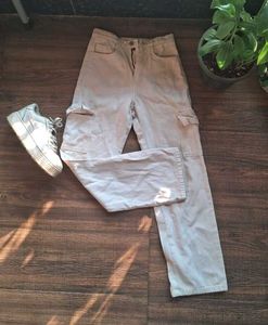 Beige Cargo Pants