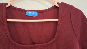 Maroon Bodycon Dress