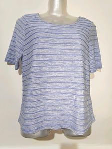 🎄Buy 1, Get 1 Free🎁L/XLStriped Blue T-Shirt