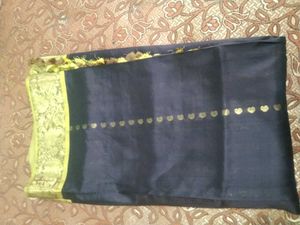 brown colour pure silksaree with blo