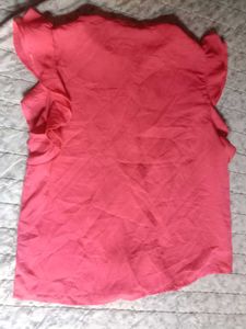 Pink Ruffle Sleeve Top