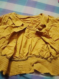 Mustard Crop Top Jacket