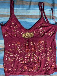 Floral Embroidered Tank Top